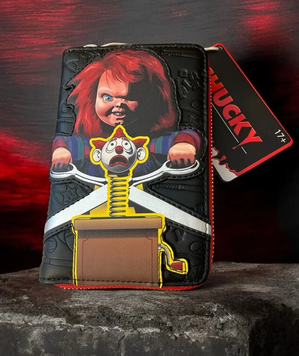 Loungefly Chucky Child's Play Jack-in-the-Box Scissors Zip Around Wallet NWT